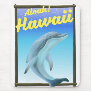 Aloha! Hawaii! Reisposter Dolphin Muismat