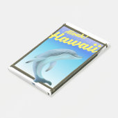 Aloha! Hawaii! Reisposter Dolphin Post-it® Notes (Schuin)
