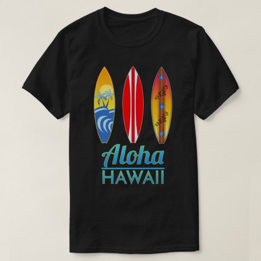 Aloha Hawaii Retro Surfboards Surfing765 T-shirt (Design voorkant)
