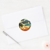 Aloha Hawaii Ronde Sticker (Envelop)