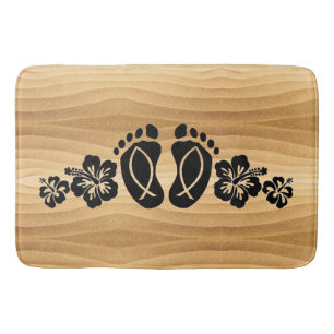 Aloha Hawaii Sandy Beach Bath Mat