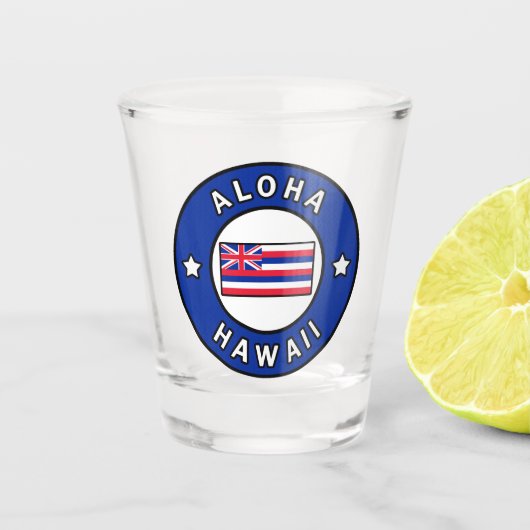 Aloha Hawaii Shot Glas (Voorkant)
