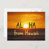 Aloha Hawaii Sunset Ocean 2 Briefkaart (Voorkant / Achterkant)