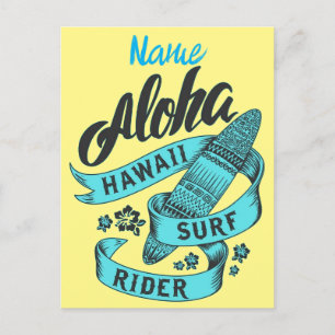 Aloha Hawaii Surf Rider Thunder_Cove Briefkaart