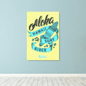 Aloha Hawaii Surf Rider Thunder_Cove Canvas Afdruk (Insitu (Houten vloer))