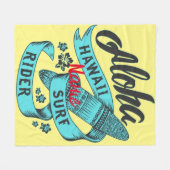 Aloha Hawaii Surf Rider Thunder_Cove Fleece Deken (Voorkant (Horizontaal))