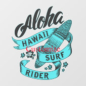 Aloha Hawaii Surf Rider Thunder_Cove Raamsticker (Vel)