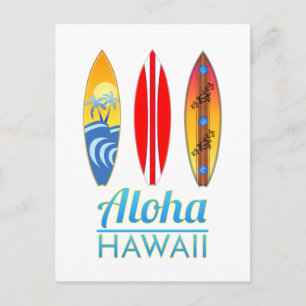 Aloha Hawaii Surfboards Briefkaart