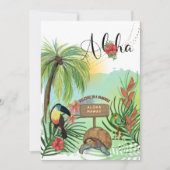 Aloha Hawaii Tropisch Paradijs Uitnodiging (Voorkant)