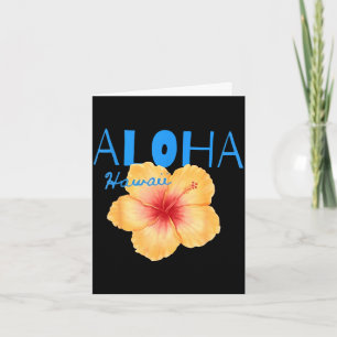 Aloha hawaii tropische bloem strand zomer vakantie kaart