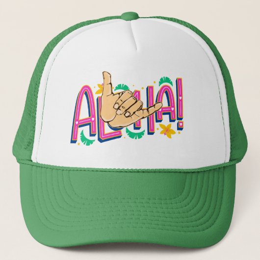 Aloha Hawaii Trucker Hat Pet (Voorkant)