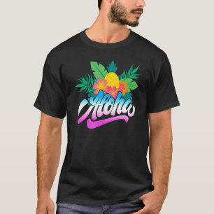 Aloha Hawaii van het eiland voelt de Aloha-bloem T-shirt