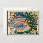 Aloha Hawaii Vintage Travel Briefkaart (Voorkant / Achterkant)