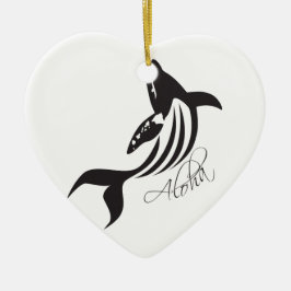 Aloha Hawaii Whale Keramisch Ornament