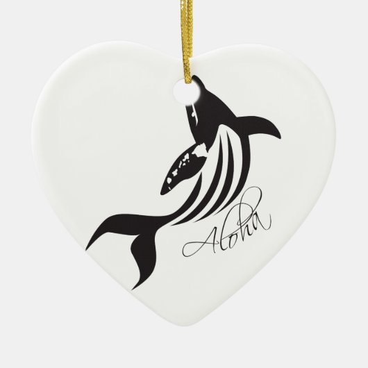 Aloha Hawaii Whale Keramisch Ornament (Voorkant)