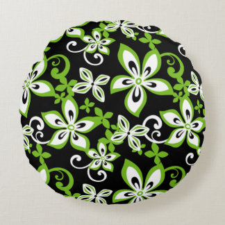 ALOHA HAWAIÏ (ZWART/LIME) ROND KUSSEN
