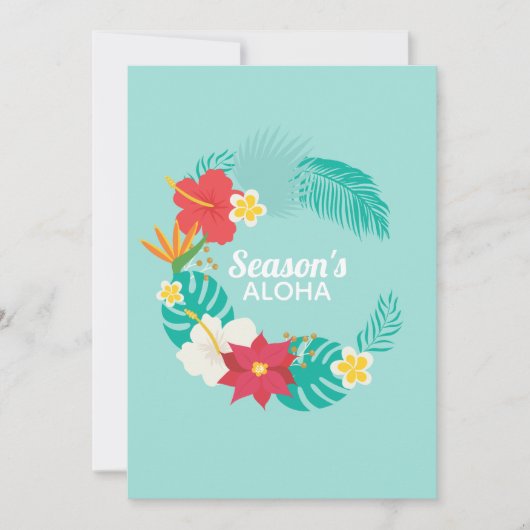 Aloha Hawaiian Feestdagenkaart (Voorkant)
