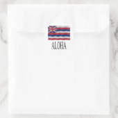 Aloha + Hawaiian flag Ronde Sticker (Tas)