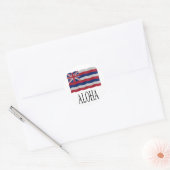 Aloha + Hawaiian flag Ronde Sticker (Envelop)