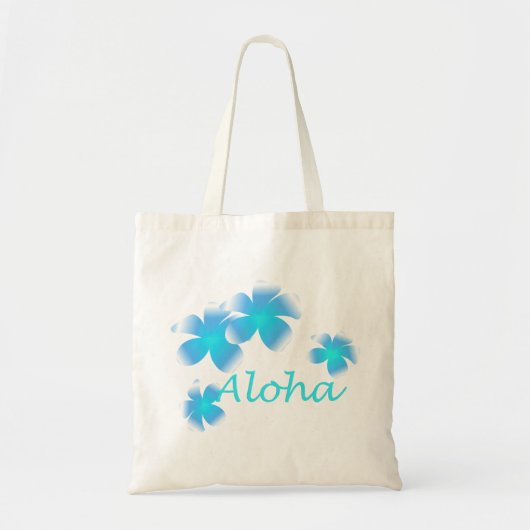 Aloha Hawaiian Fleur Tropical Aqua Sac fourre-tout (Devant)