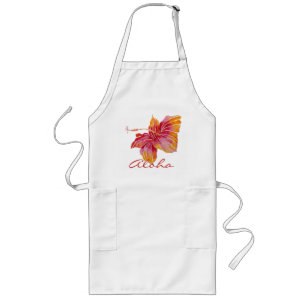 Aloha Hawaiian Hibiscus Flower Long Schort