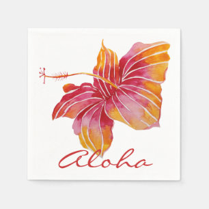 Aloha Hawaiian Hibiscus Flower Paper servetten
