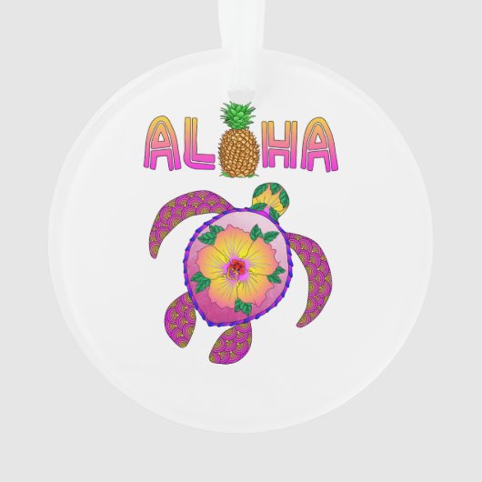 Aloha Hawaiian Honu Turtle (dos)