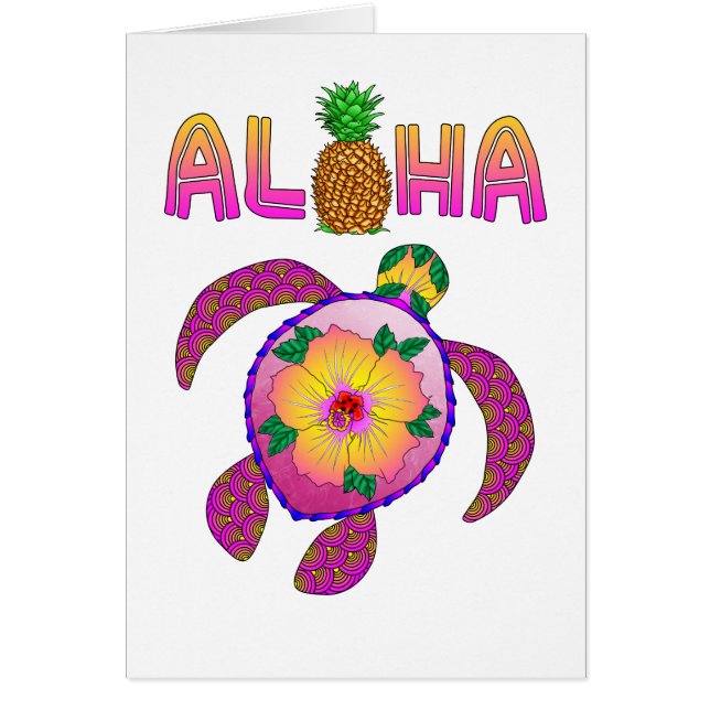 Aloha Hawaiian Honu Turtle (Devant)