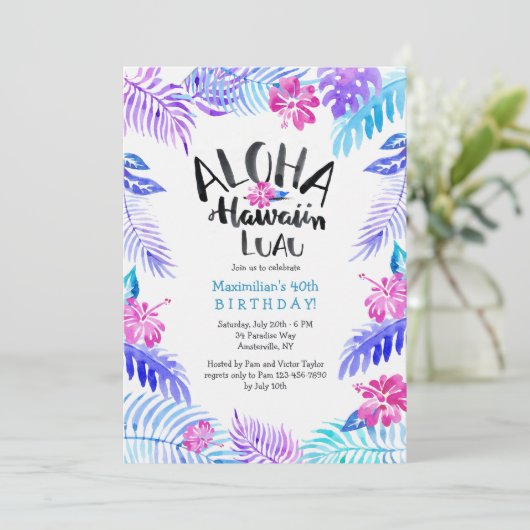 Aloha Hawaiian Invitation (Debout devant)