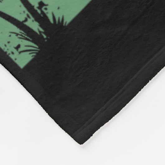 Aloha Hawaiian Island Palm Trees Surfboard Beach H Fleece Deken (Hoek)