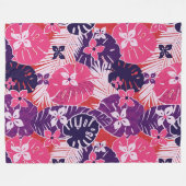 Aloha Hawaiian patroon print Fleece Deken (Voorkant (Horizontaal))