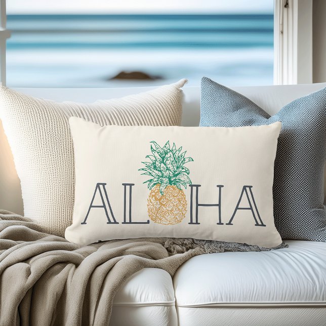Aloha Hawaiian Pineapple Kussen (Creator heeft geüpload)
