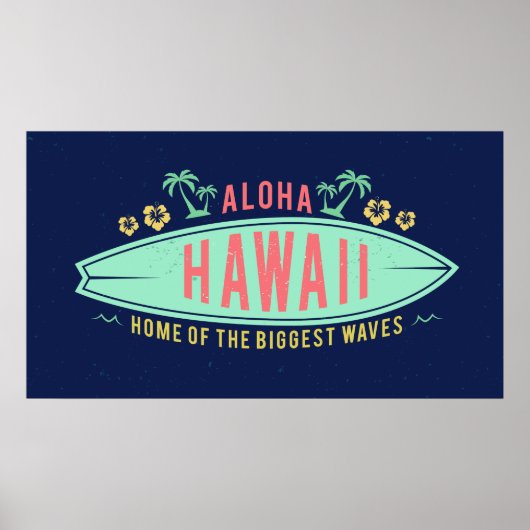 Aloha Hawaiian Poster du surfer (Devant)