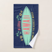 Aloha Hawaiian Surfer aangepaste handdoekset Bad Handdoek (Handdoek)