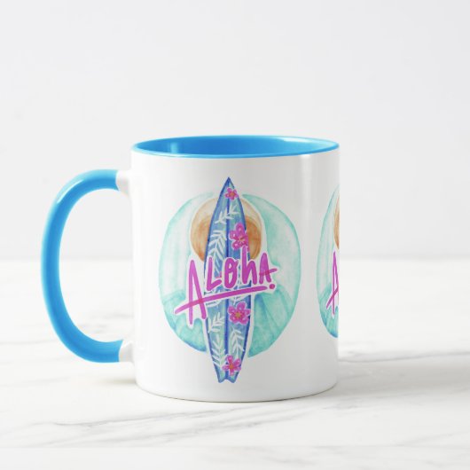 Aloha Hawaiian Surfer mugs (Gauche)