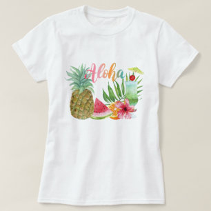 Aloha Hawaiian Tropische Ananas Vrouwen T-shirt