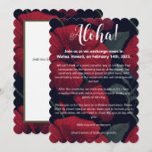 Aloha Hawaiian Wedding Red Hibiscus Kaart (Voorkant / Achterkant)