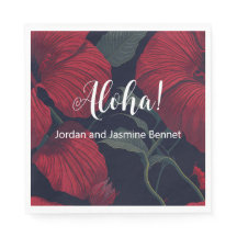 Aloha Hawaiian Wedding Red Hibiscus
