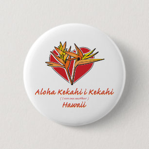 Aloha Hawaiil-vogel van het Paradise Heart Ronde Button 5,7 Cm