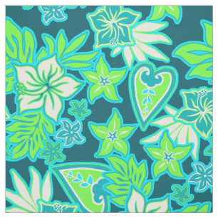 Aloha Heart Hawaiian Hibiscus Tropical Stof