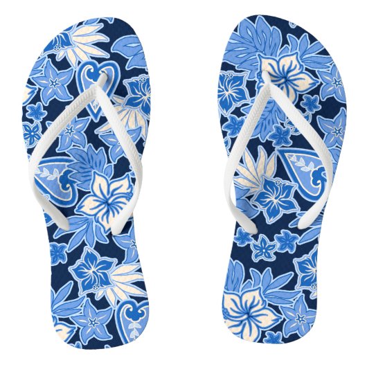 Aloha Heart Hawaiian Hibiscus Tropical Teenslippers (Voetbed)