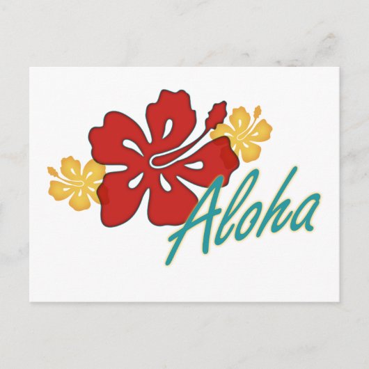 Aloha Hibiscus Briefkaart (Voorkant)