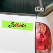 Aloha Hibiscus - flat Hawaii design + jouw ideeën Bumpersticker (Op Truck)