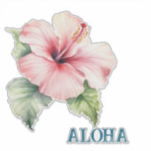 Aloha Hibiscus Flower Sticker (Voorkant)