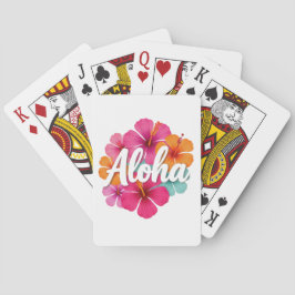 Aloha Hibiscus Hawaiian Dream Design Hawaii Vaca Pokerkaarten