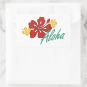 Aloha Hibiscus Rechthoekige Sticker (Tas)