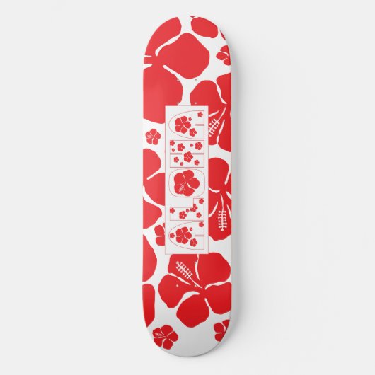 Aloha Hibiscus Skateboard (Voorkant)