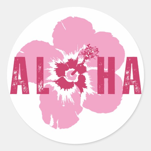 Aloha Hibiscus Sticker (Voorkant)