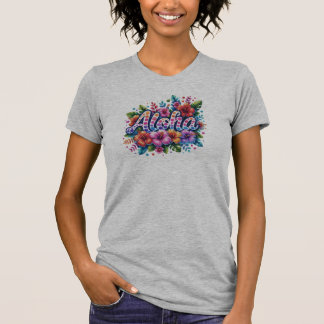  Aloha Hibiscus T-Shirt - Levendig Zomer Bloem 