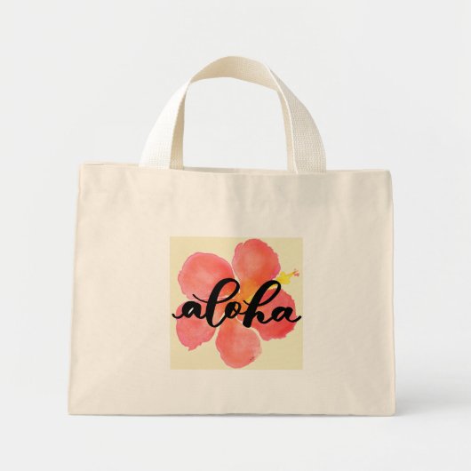 Aloha Hibiscus Tote Tas (Voorkant)
